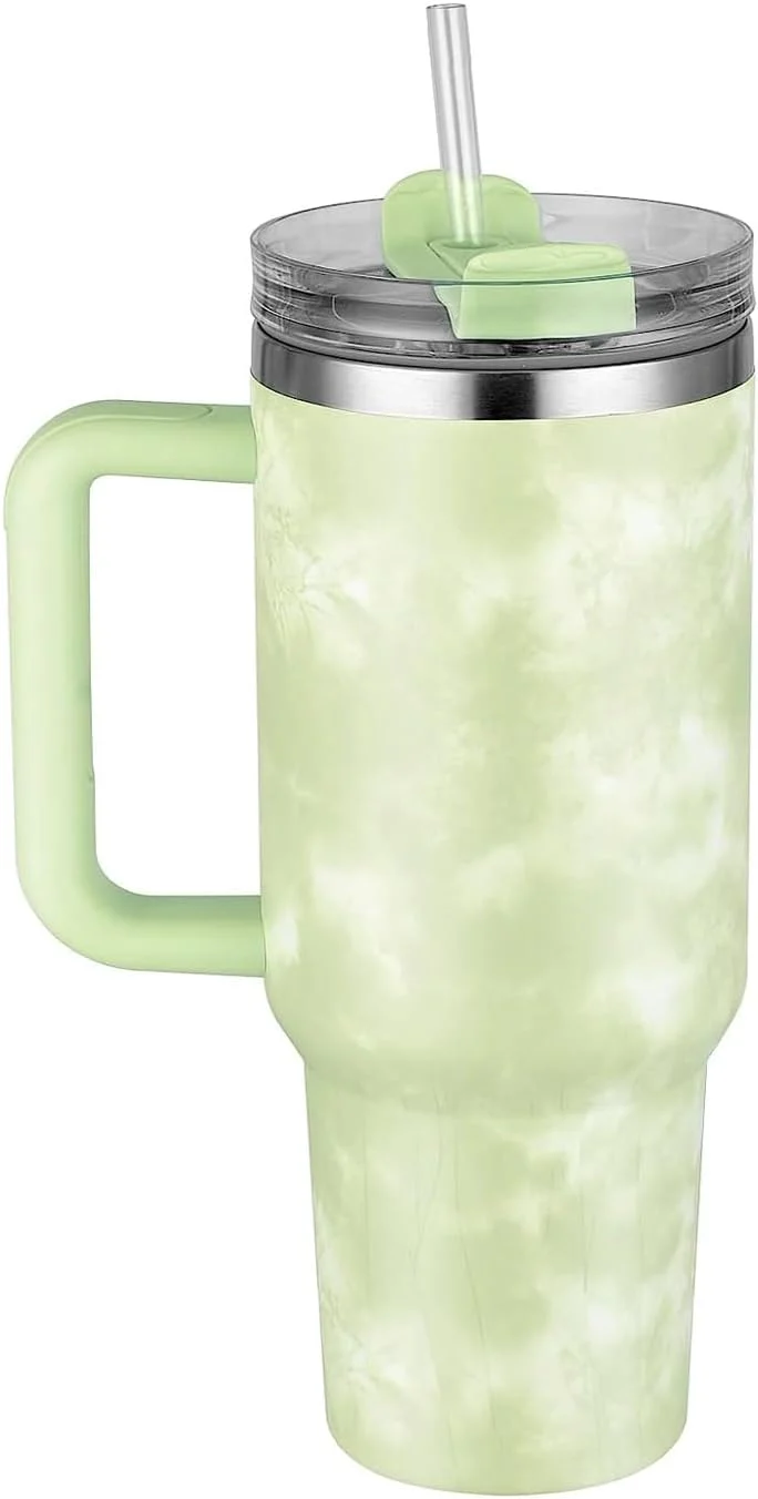 Stanley Quencher H2.0 FlowState™ Tumbler 40 OZ-1200ML-Marble Pattern(Green) - Image 2