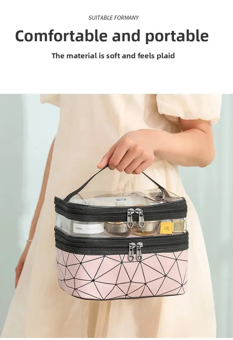 Transparent PU Cosmetic Bag Travel Toiletry Storage Bag-SA2408-278 - Image 7