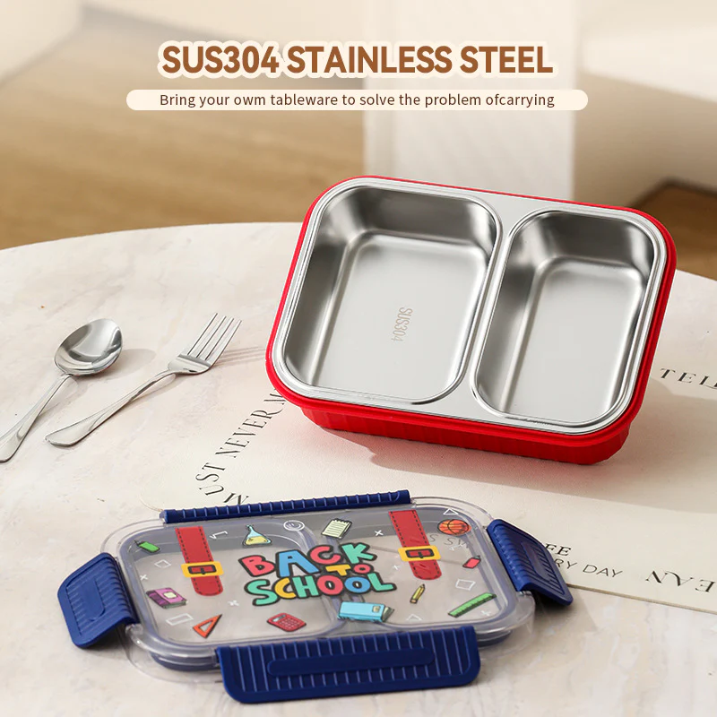 TrioFeast Bento Lunch Box Leak Proof(3 Compartment) -SA2510-057Back To School - Image 6