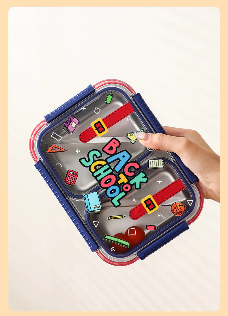TrioFeast Bento Lunch Box Leak Proof(3 Compartment) -SA2510-057Back To School - Image 8