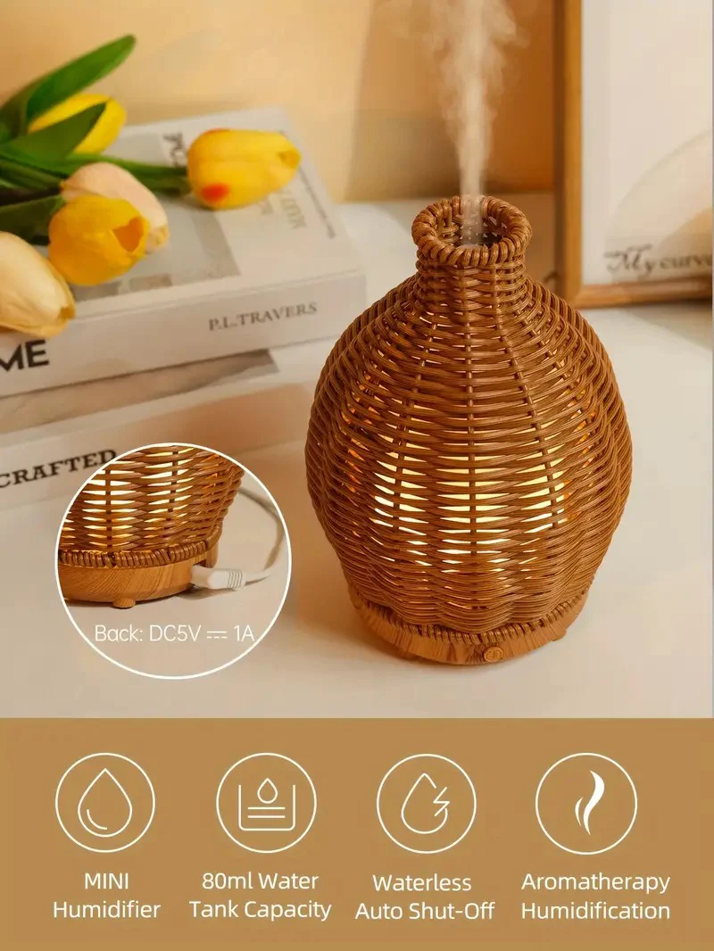 Ultrasonic Aromatherapy Air Humidifier-Beige(SA2405-189) - Image 15