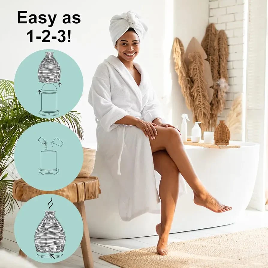 Ultrasonic Aromatherapy Air Humidifier-Beige(SA2405-189) - Image 7