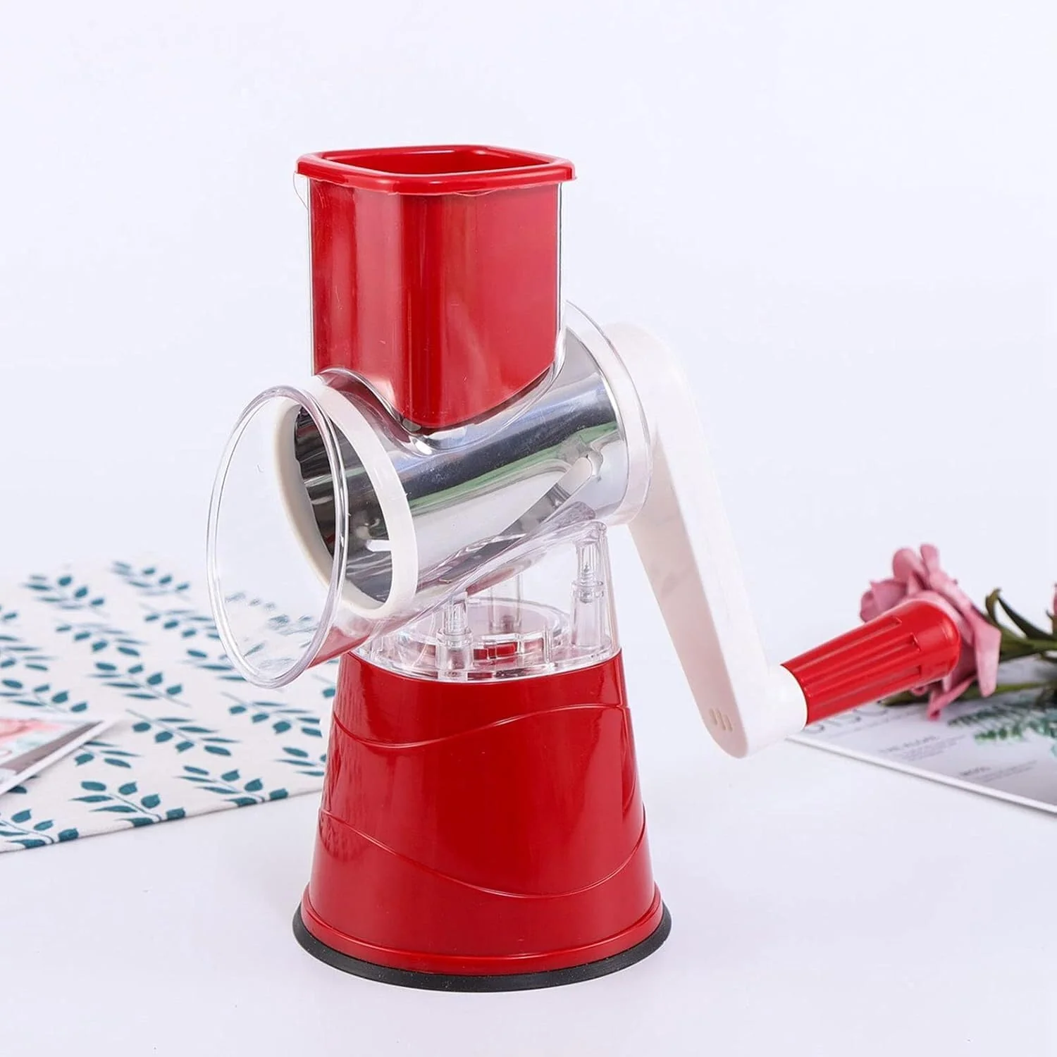 Vegetable Slicer with 3 Interchangeable Blades (SA2510-021)RED - Image 10