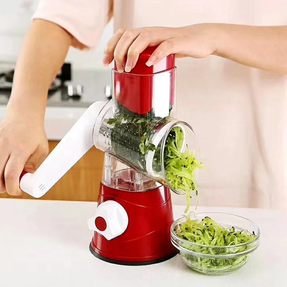Vegetable Slicer with 3 Interchangeable Blades (SA2510-021)RED - Image 8
