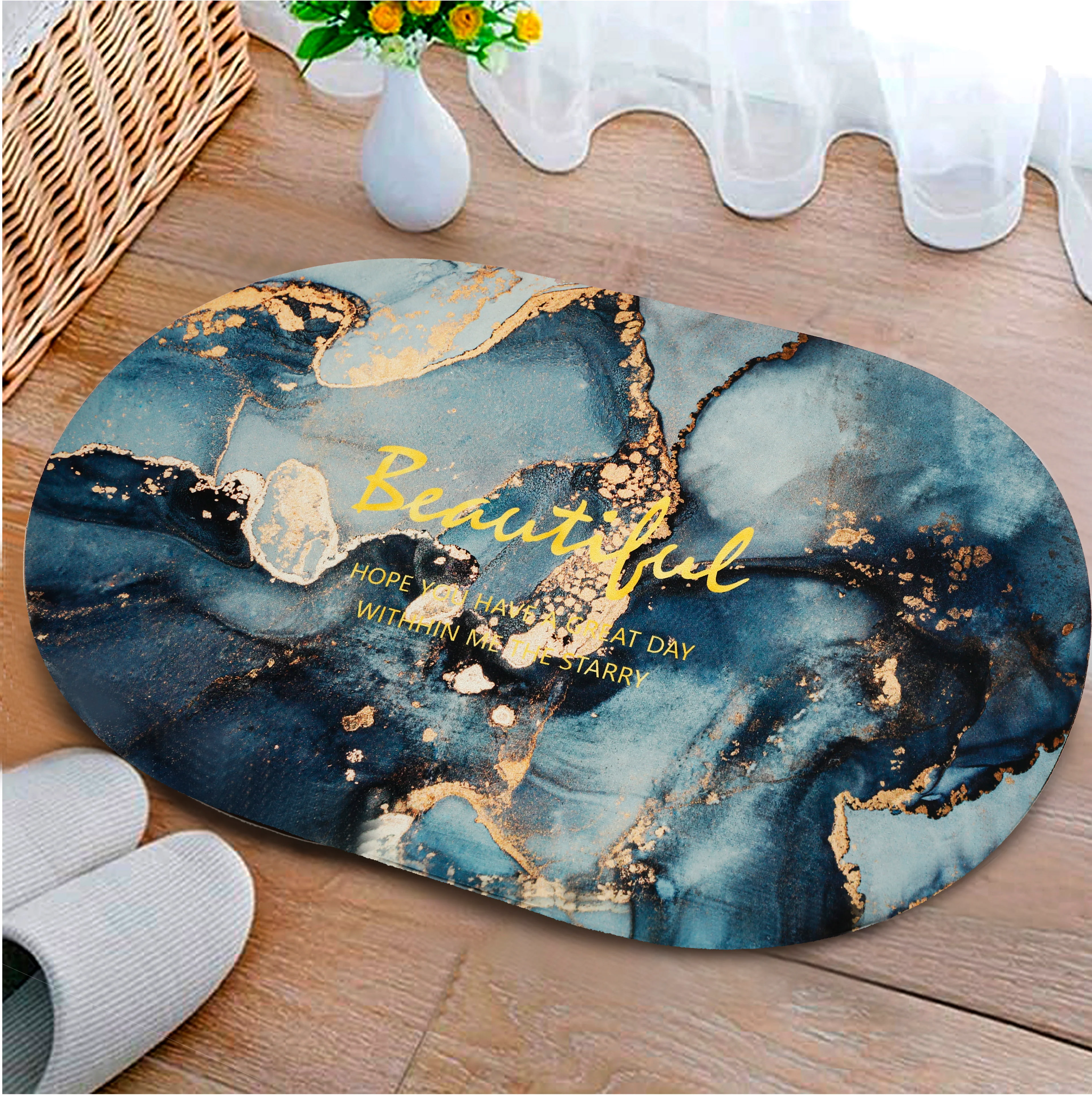 Water Absorbent Anti slip Bath mat-Beautiful