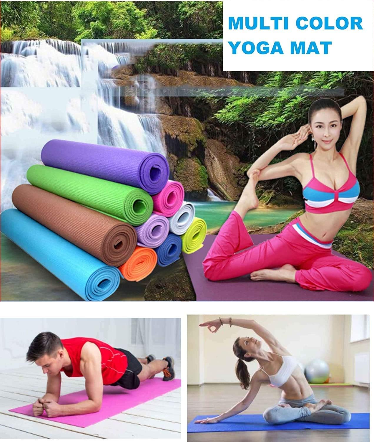 Yoga mat for Exercise and Fitness-Pink(SA2553-14) - Image 7