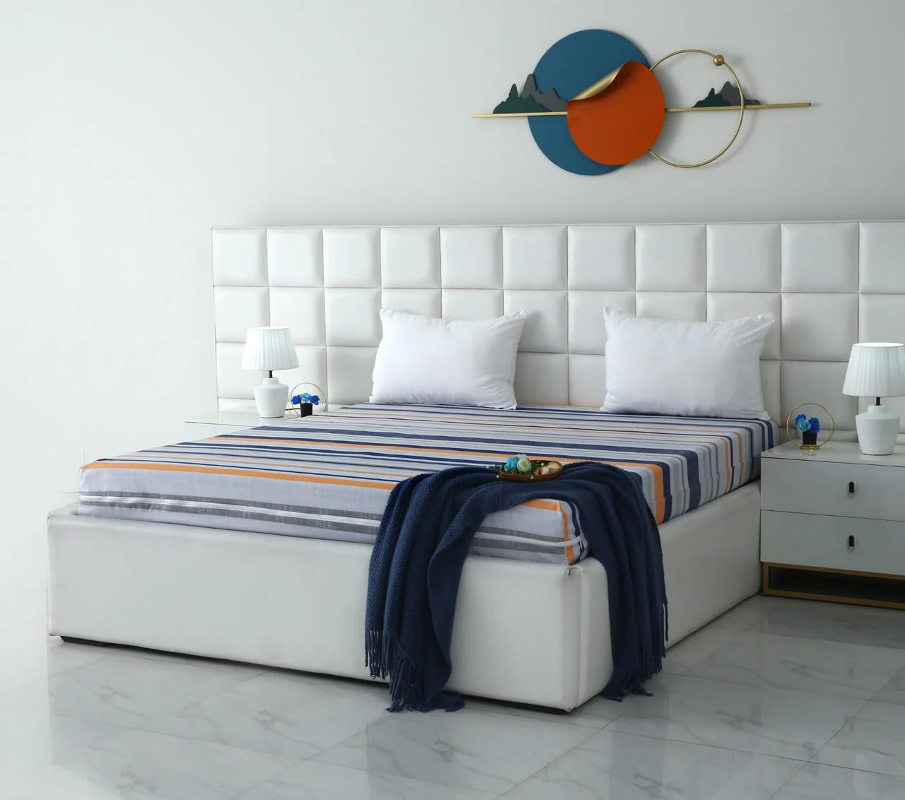Zipper Mattress Cover Printed-Black Feathers - Image 3