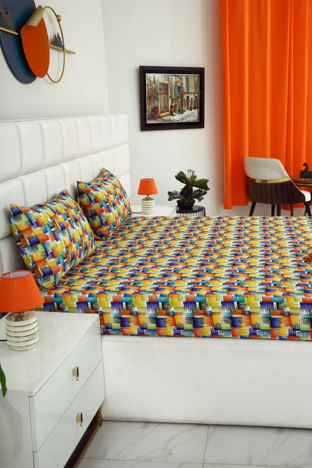Zipper Mattress Cover Printed-Coral Rush - Image 7