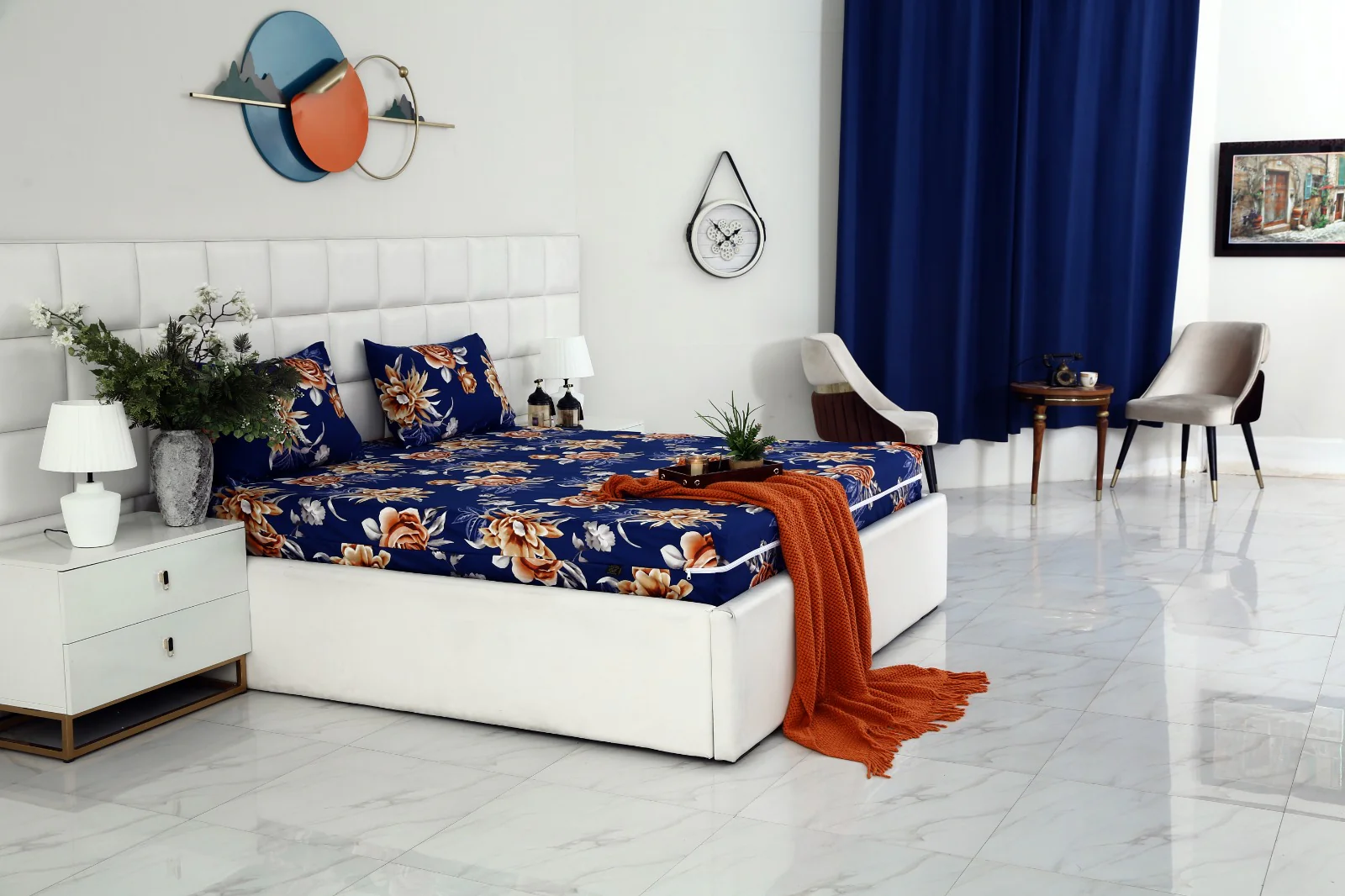 Zipper Mattress Cover Printed-Ethnic Flowers - Image 6