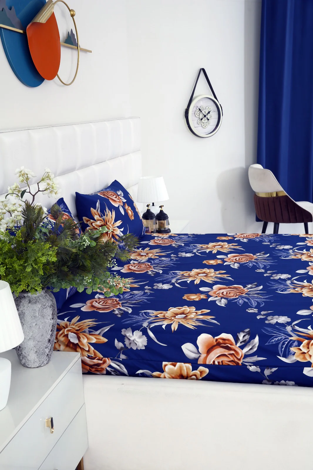 Zipper Mattress Cover Printed-Ethnic Flowers - Image 7