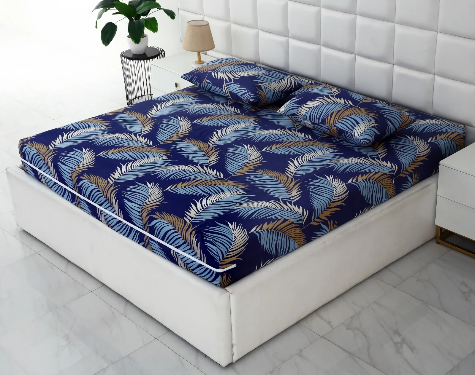 Zipper Mattress Cover Printed-Feathers - Image 3