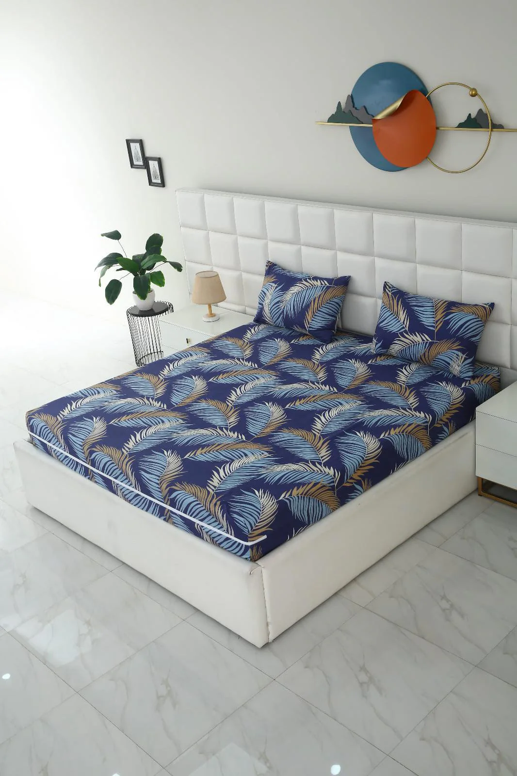 Zipper Mattress Cover Printed-Feathers - Image 4