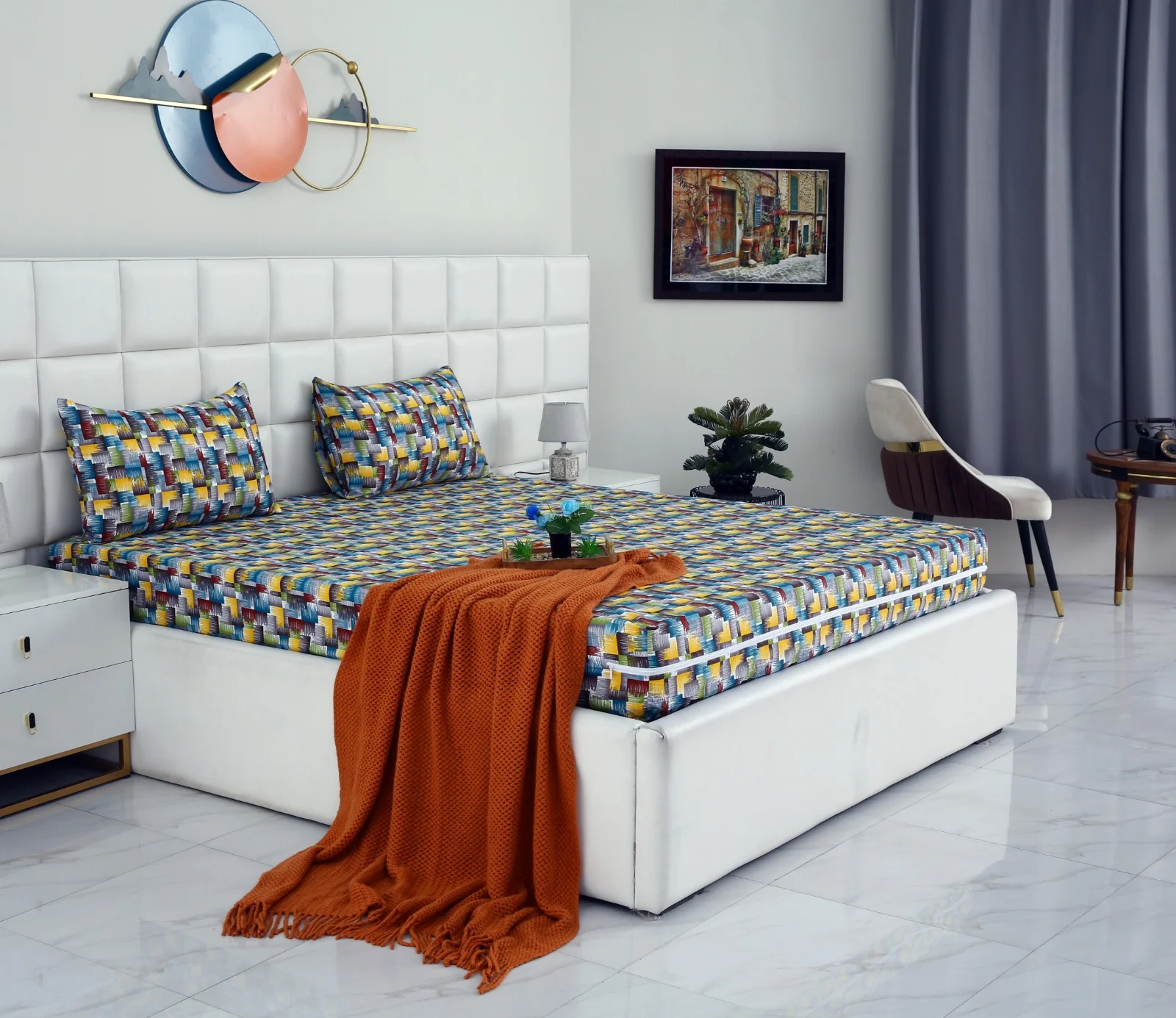 Zipper Mattress Cover Printed-Gradient