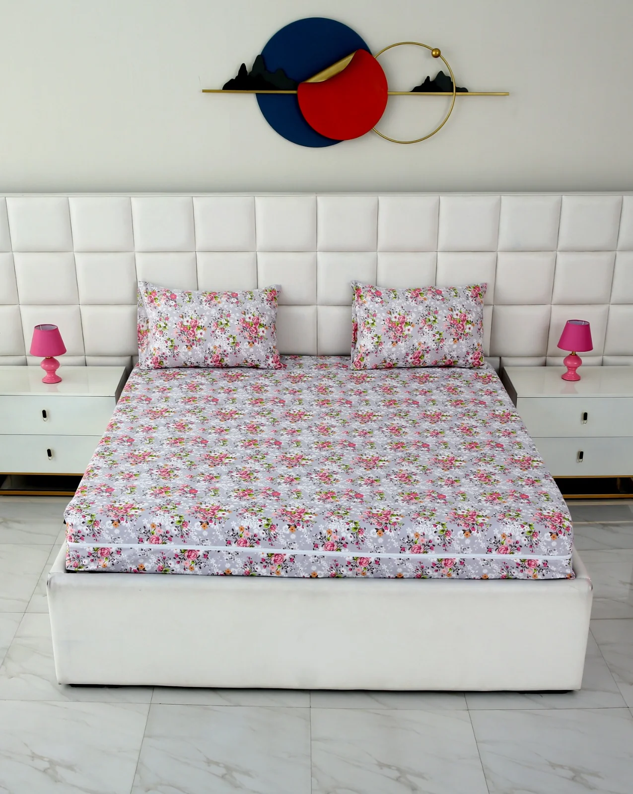 Zipper Mattress Cover Printed-Morning Glory - Image 5