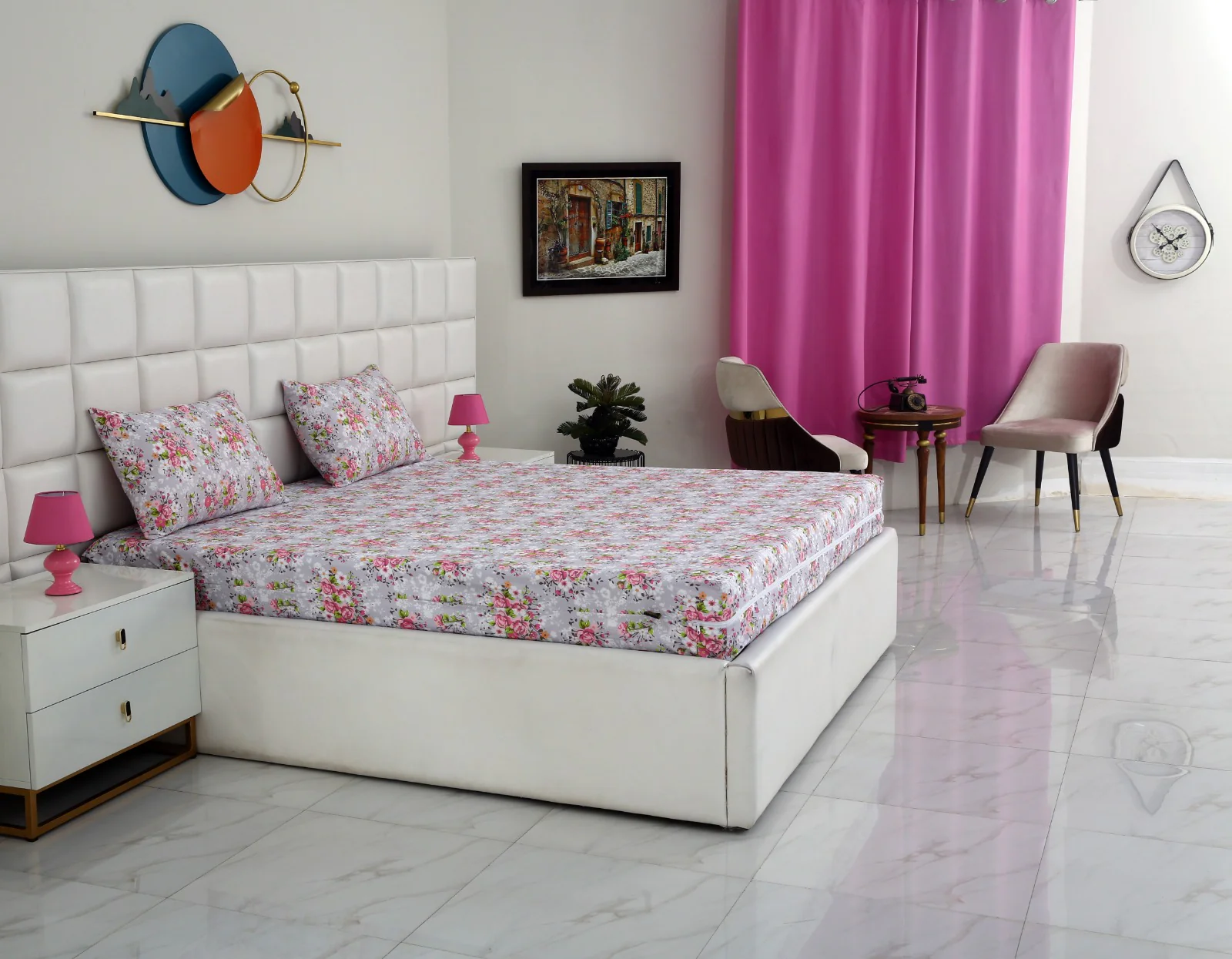 Zipper Mattress Cover Printed-Morning Glory - Image 6