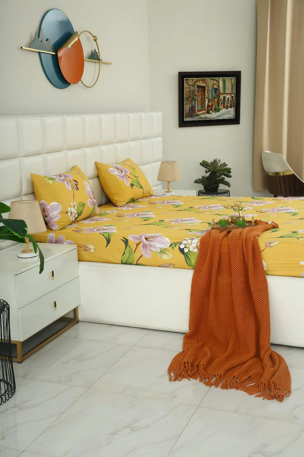 Zipper Mattress Cover Printed-Hibiscus - Image 6