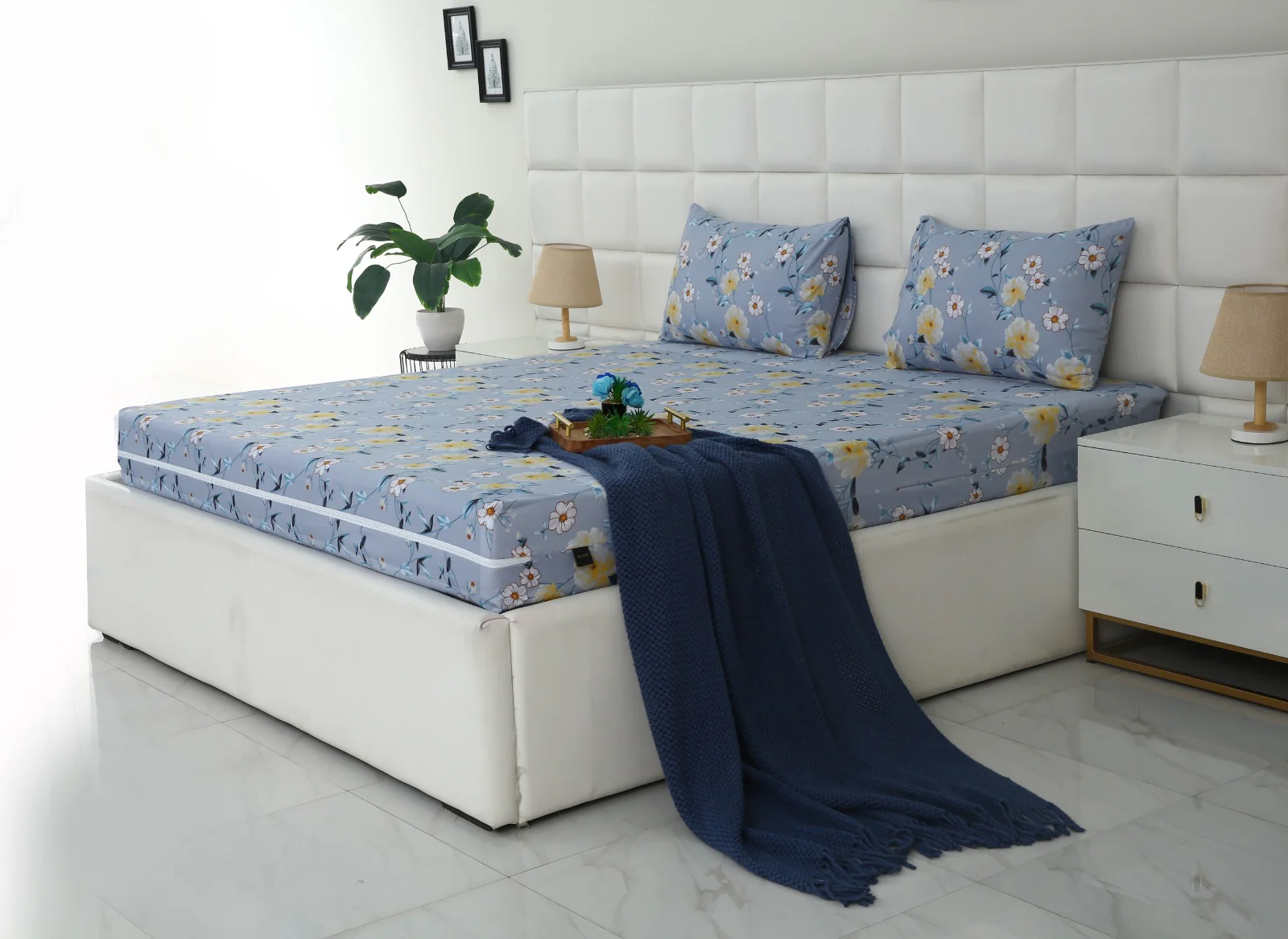 Zipper Mattress Cover Printed-Iceberg Flower - Image 11