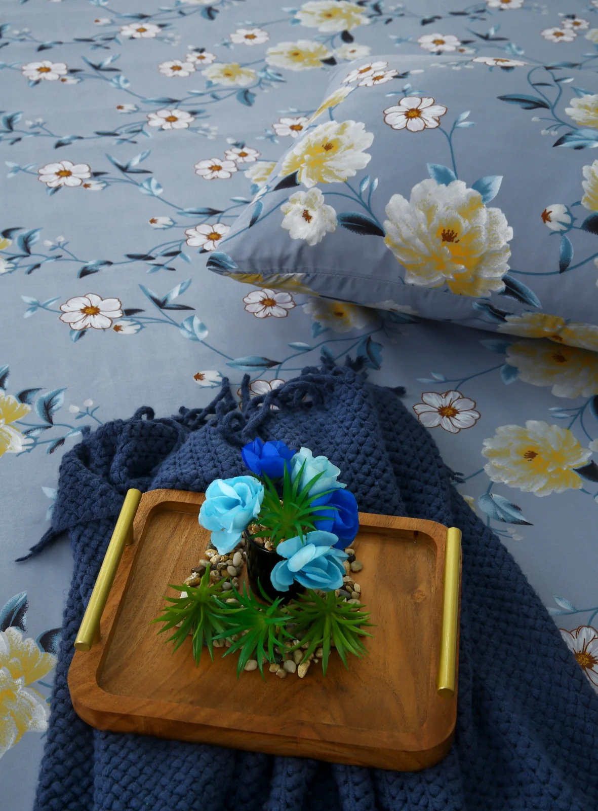 Zipper Mattress Cover Printed-Iceberg Flower - Image 6