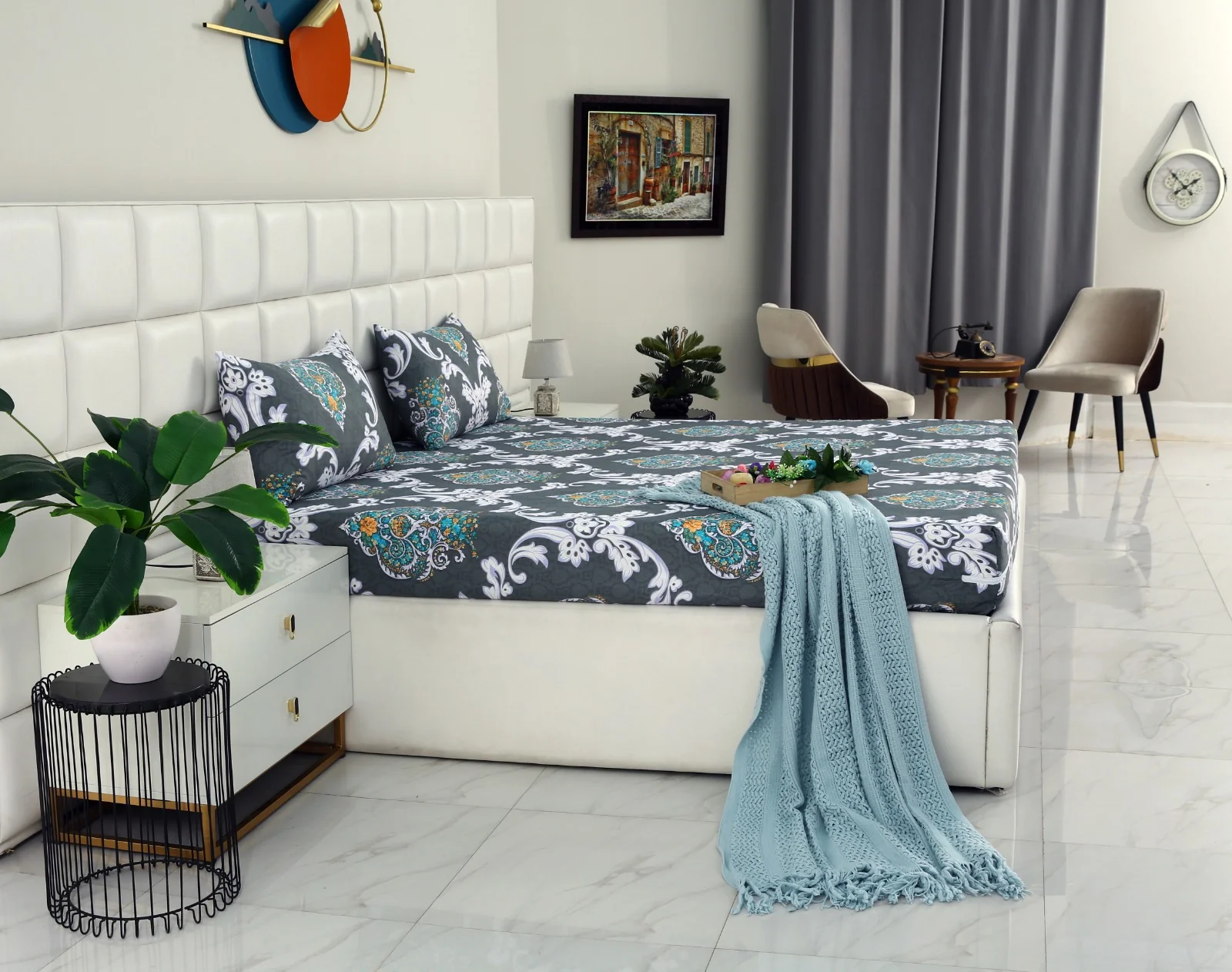 Zipper Mattress Cover Printed-Medallion Gold - Image 4