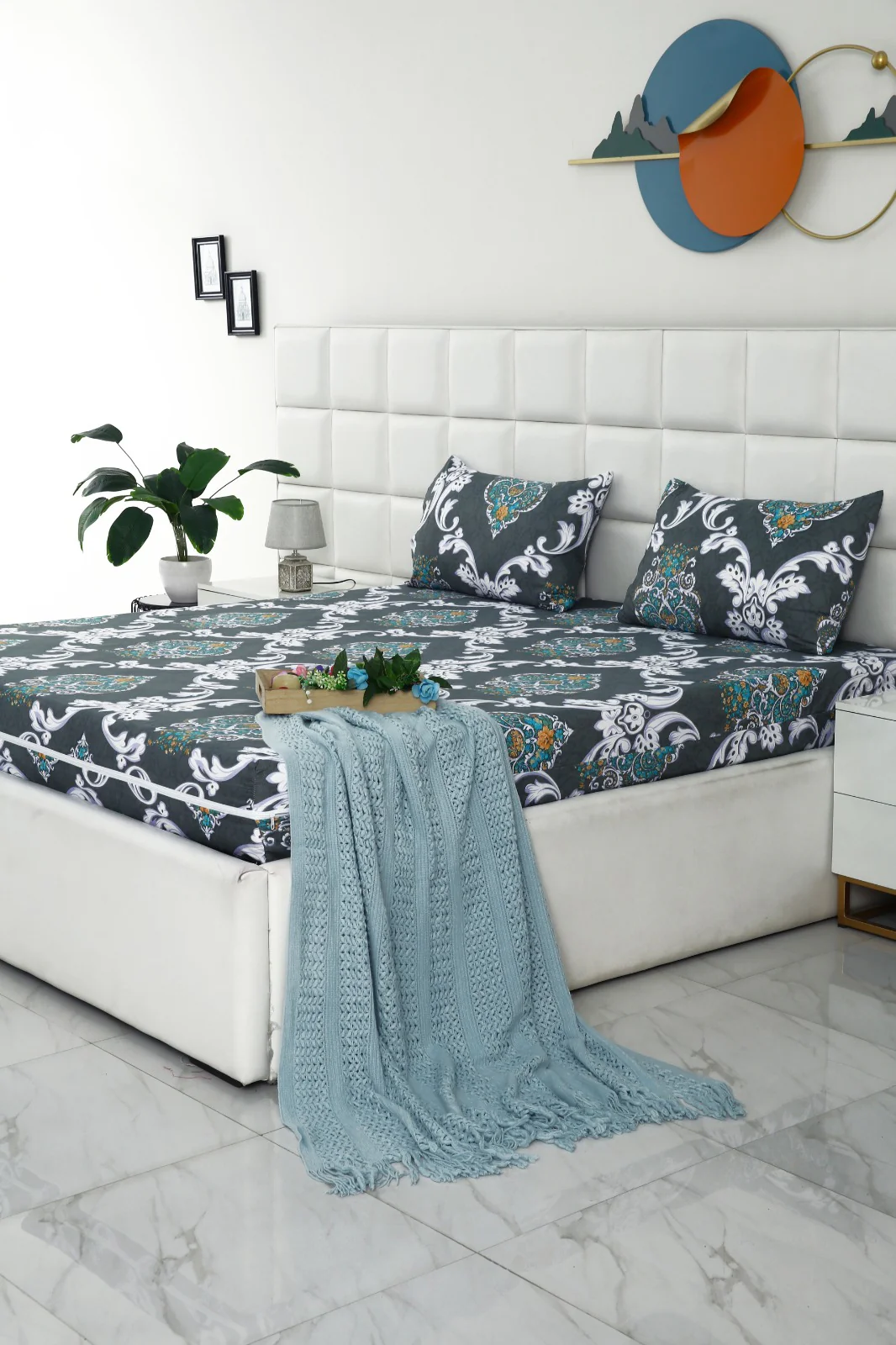 Zipper Mattress Cover Printed-Medallion Gold - Image 7