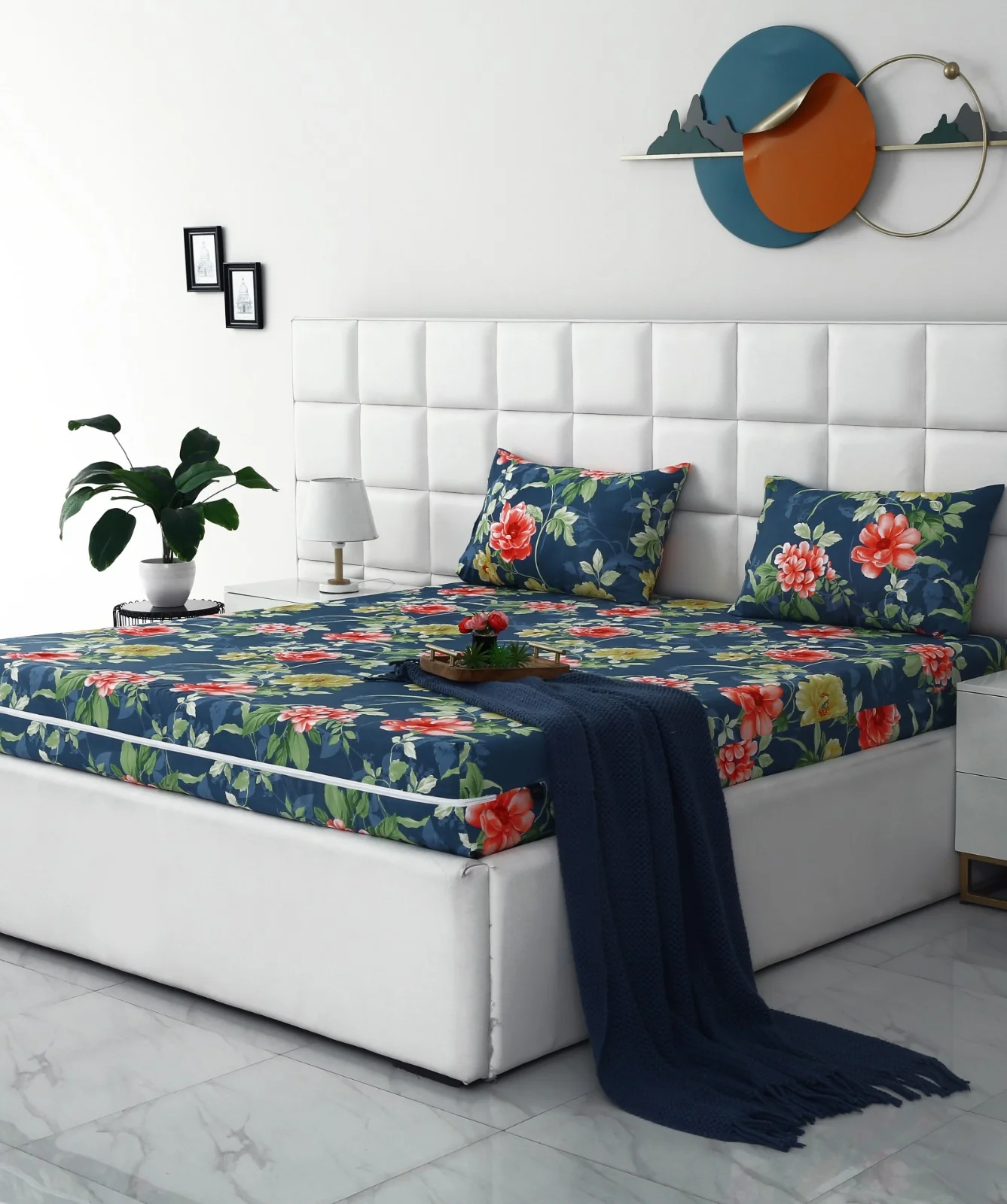 Zipper Mattress Cover Printed-Orchid - Image 10