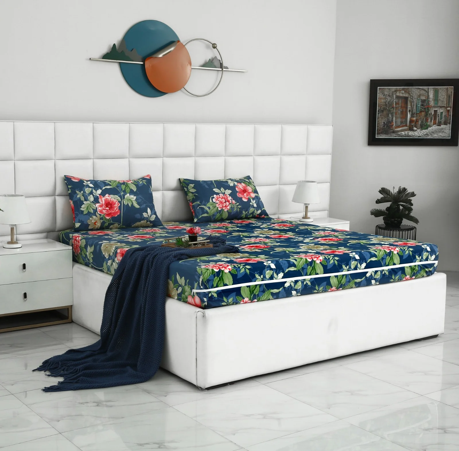 Zipper Mattress Cover Printed-Orchid - Image 8