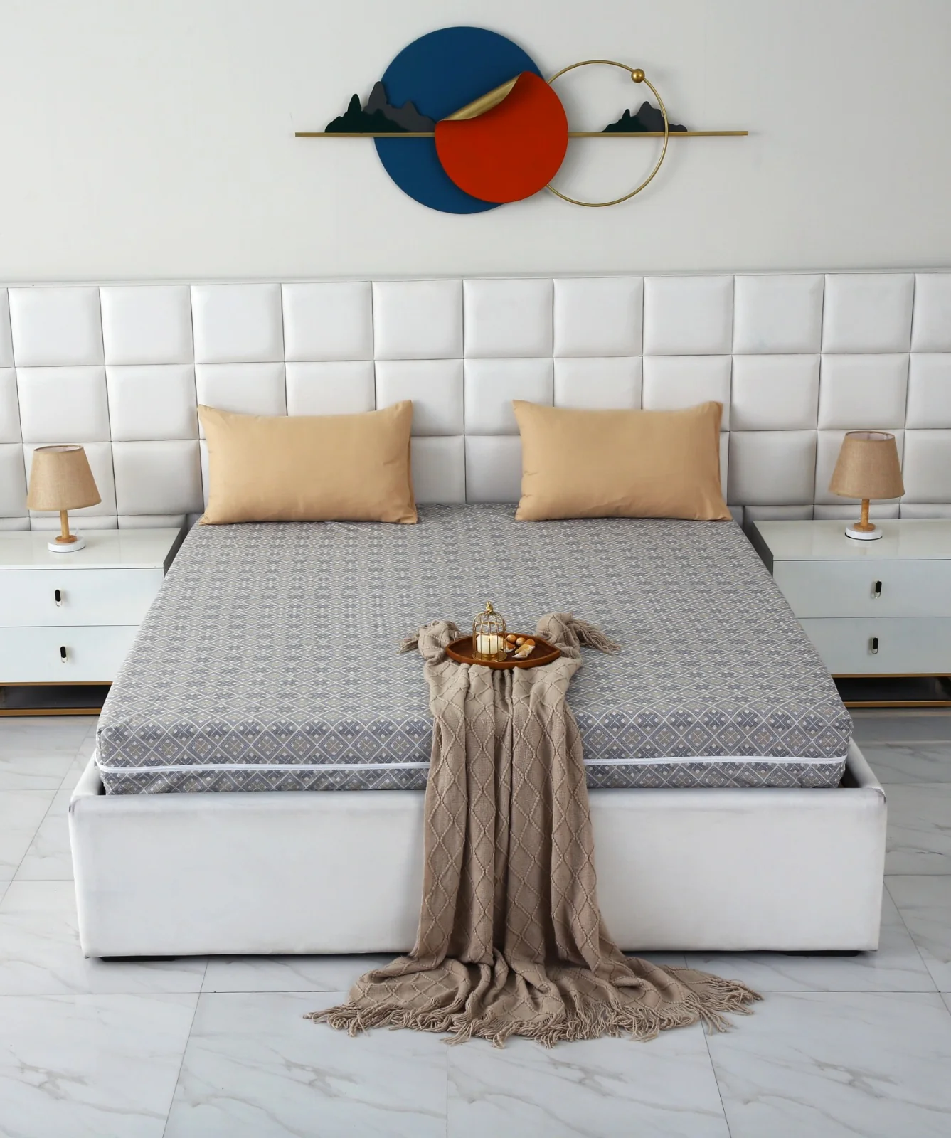 Zipper Mattress Cover Printed-Retro - Image 2