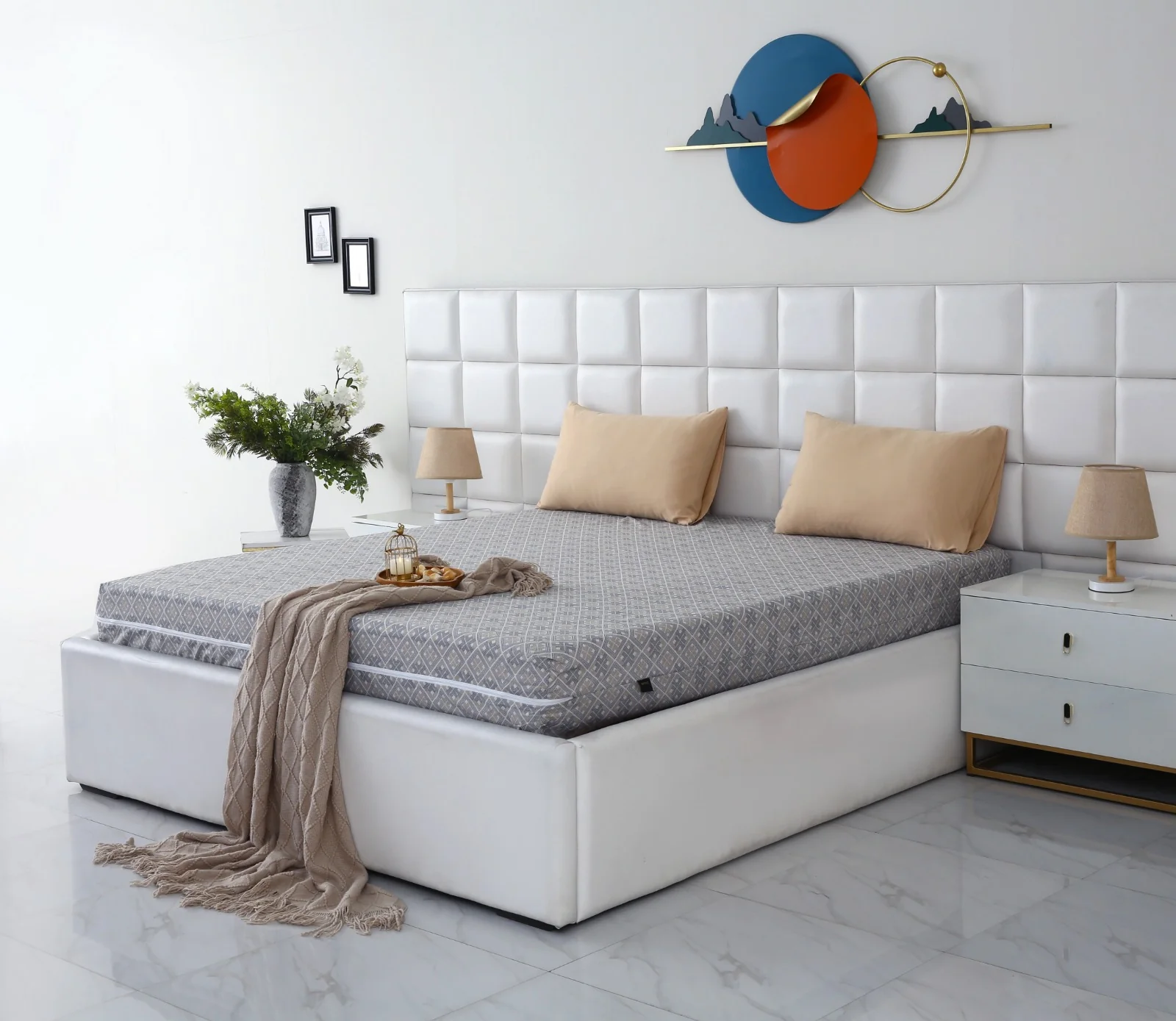 Zipper Mattress Cover Printed-Retro - Image 4