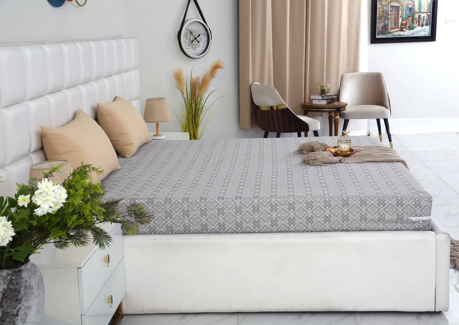 Zipper Mattress Cover Printed-Retro - Image 5