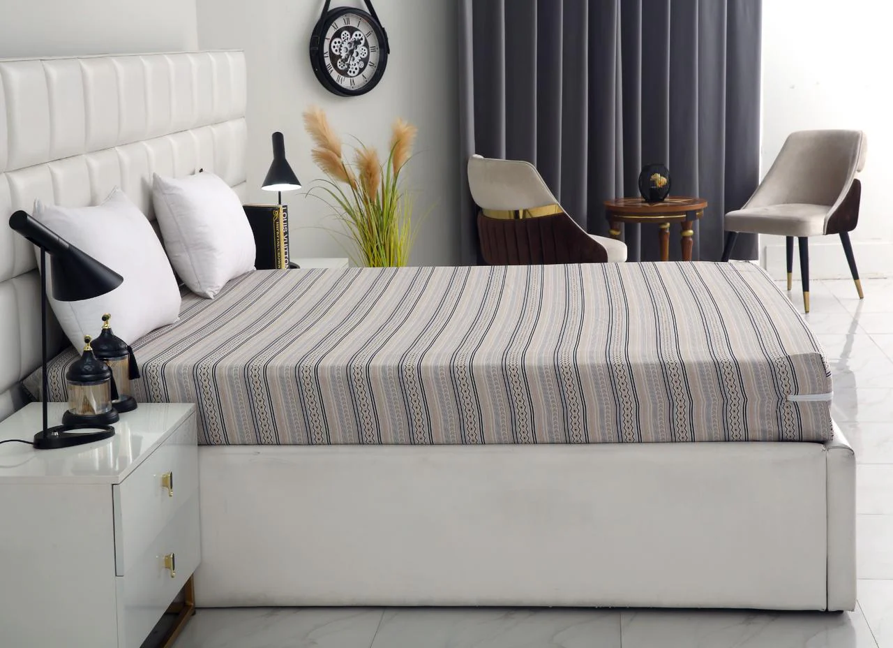Zipper Mattress Cover Printed-Slate - Image 5
