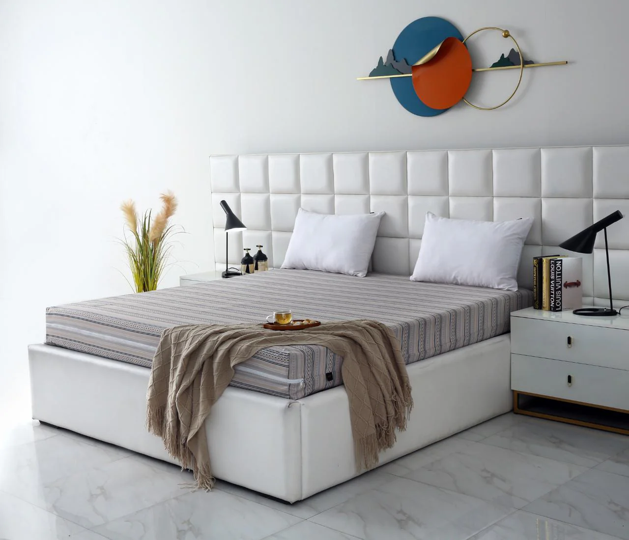 Zipper Mattress Cover Printed-Slate - Image 6
