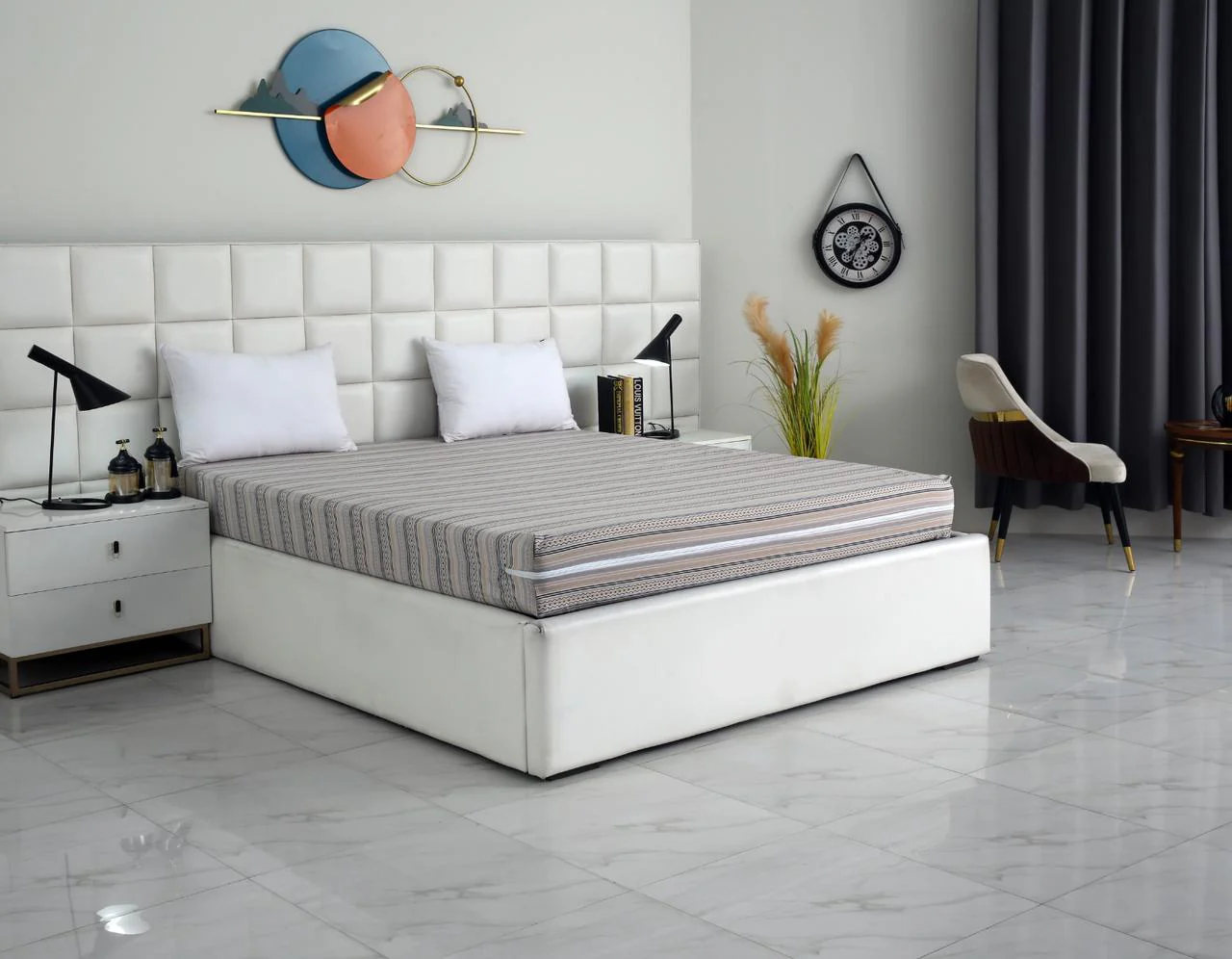 Zipper Mattress Cover Printed-Slate - Image 7