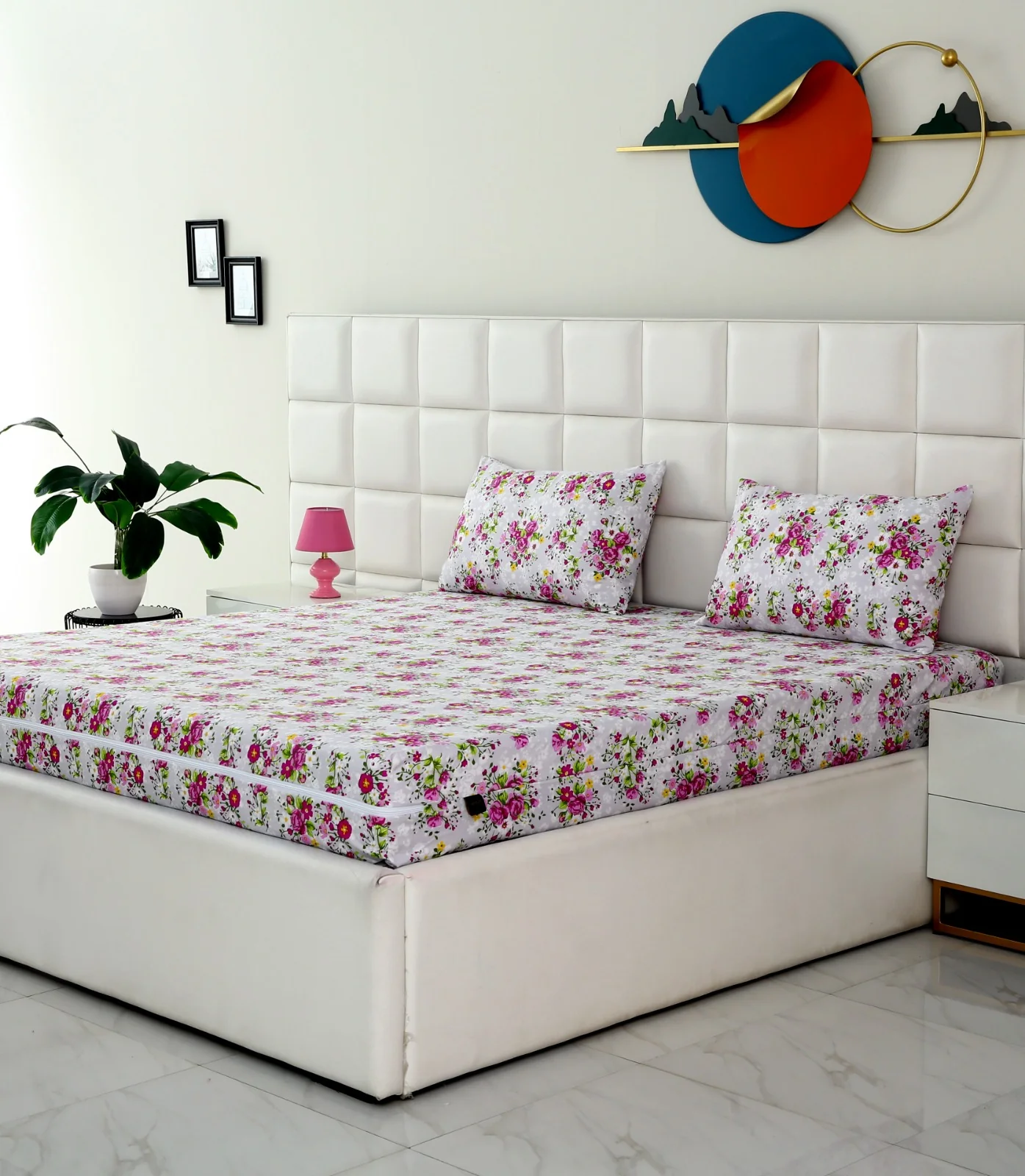 Zipper Mattress Cover Printed-Sweet Pea - Image 4