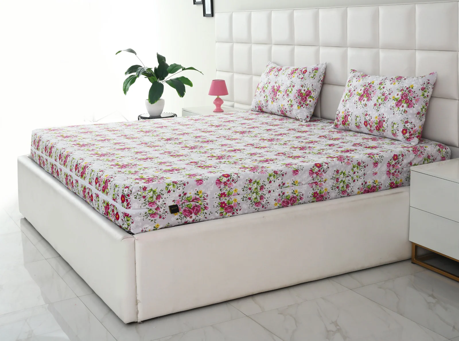 Zipper Mattress Cover Printed-Sweet Pea - Image 5